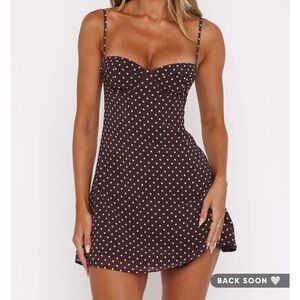 Mini Dress Chocolate Polka Dot